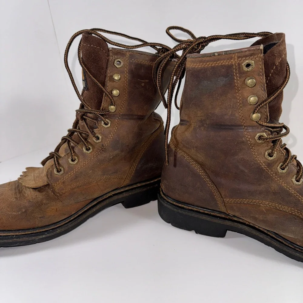 Ariat Cascade 8 Inch Work Boots Mens 9 EE Brown Leather EH Rated 10011916